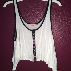 Elodie Cropped Tribal Print Tank Top